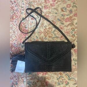 Suede crossbody bag